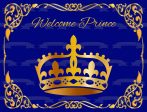 Welcome Prince  Gold Crown Baby Shower Cake Edible Cake Topper Image ABPID54647 Supply