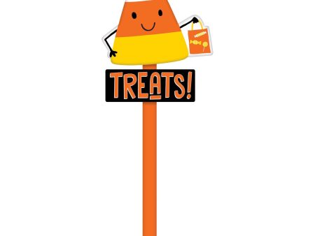 Candy Corn MDF Yard Stake, 33  x 12  For Sale