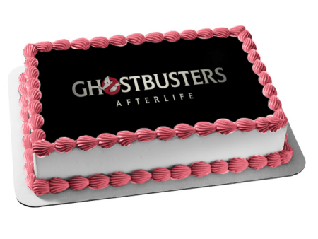 Ghostbusters: Afterlife Logo Black Background Edible Cake Topper Image ABPID54651 Discount