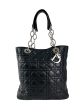 Christian Dior Black Lambskin Leather Chain Tote on Sale