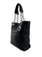 Christian Dior Black Lambskin Leather Chain Tote on Sale