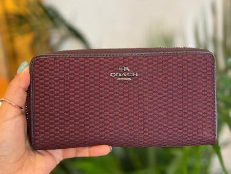 Coach Burgundy Wallet For Discount