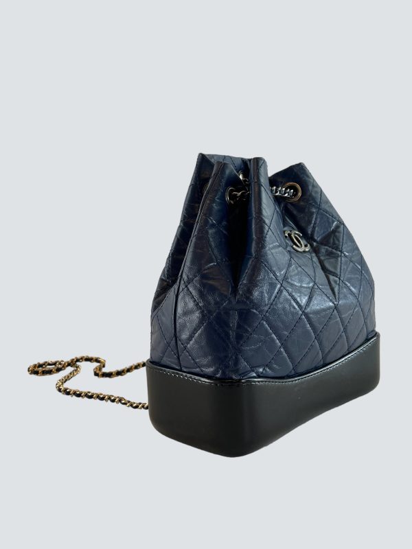 Chanel Navy & Black Lambskin Leather Backpack Online Hot Sale