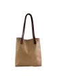 Mishnoc Brown Leather Tote Handbag Online Sale