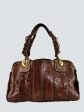 Chloe Brown Leather Heloise Satchel Fashion