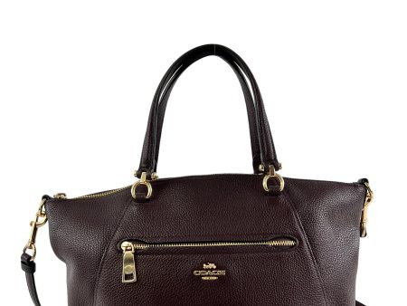 Coach Plum Grained Leather Crossbody Tote For Cheap