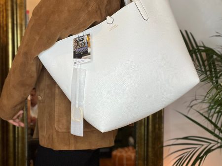 Ralph Lauren White Leather Tote For Sale