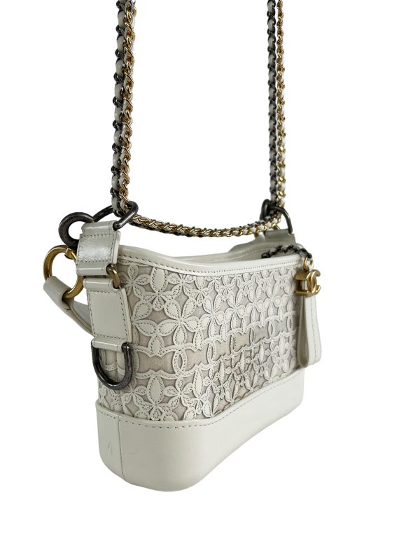 Chanel Cream Perforated Leather Gabrielle Crossbody on Sale