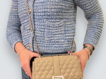 Aspinal of London Taupe Leather Lottie Crossbody Handbag Supply