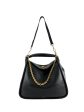 Mulberry Black Grained Leather Leighton Shoulder Bag Cheap