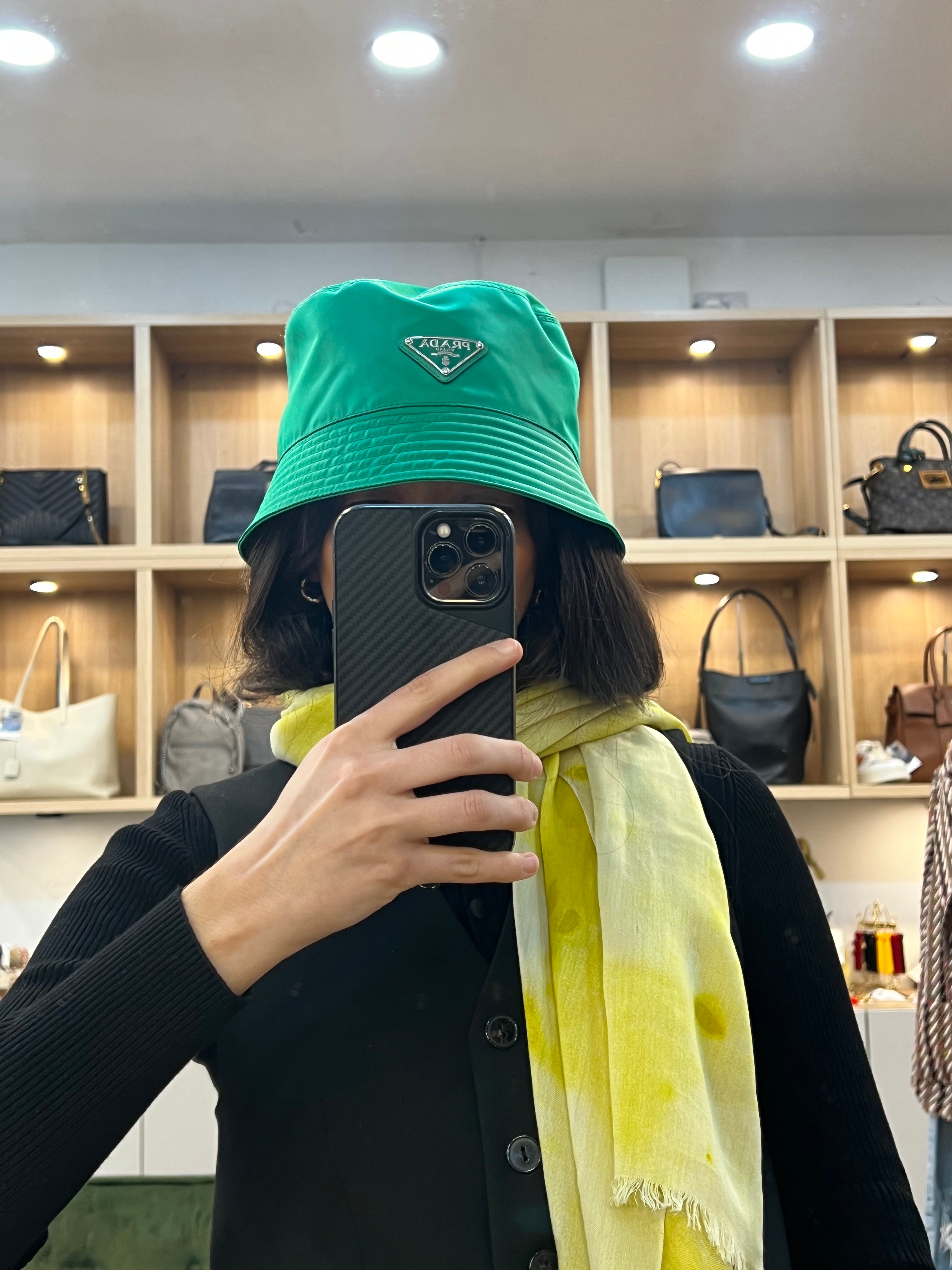 Prada Green Re-Nylon Bucket Hat - Medium Fashion