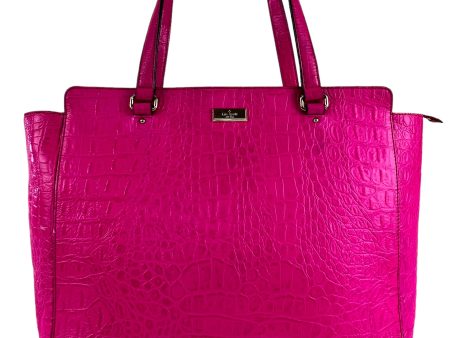 Kate Spade Pink Leather Tote Hot on Sale