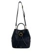 Mulberry Navy Leather Hampstead Bucket Bag on Sale