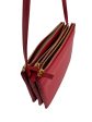 Celine Red Leather Trio Crossbody Online Hot Sale