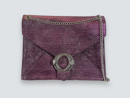 Just Cavalli Purple Leather Shoulder Bag For Sale