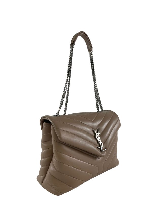 Saint Laurent Nude Leather LouLou Medium Shoulder Bag Fashion