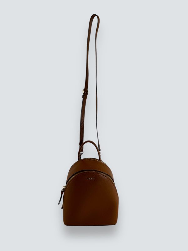 DKNY Brown Leather Mini Bryant Park Handbag For Sale