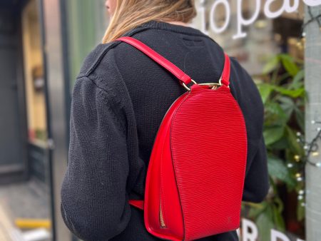 Louis Vuitton Red Epi Leather  Ellipse  Backpack Online