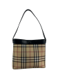 Burberry Checked Canvas Vintage Shoulder Bag For Discount