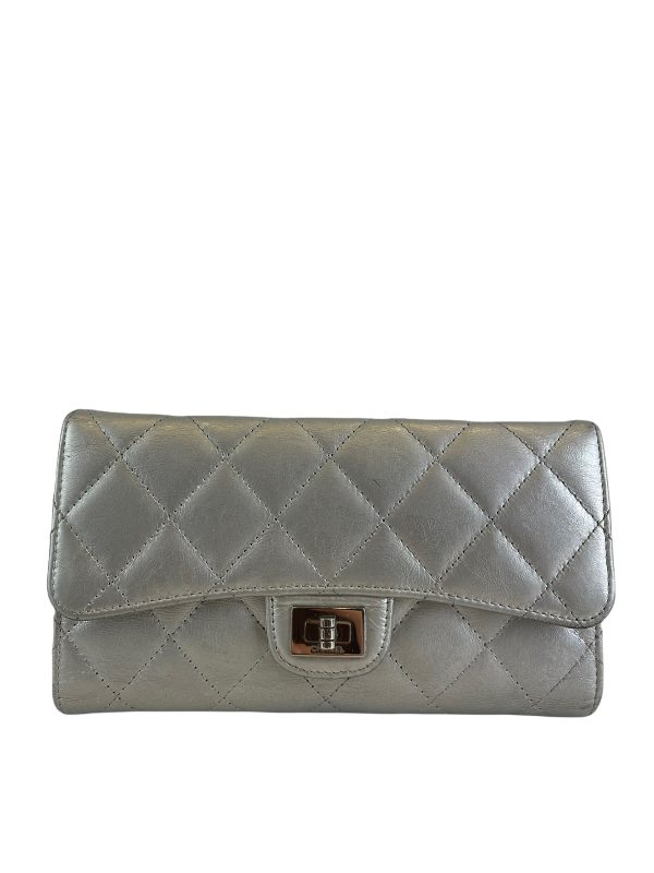 Chanel Silver Leather Wallet Sale