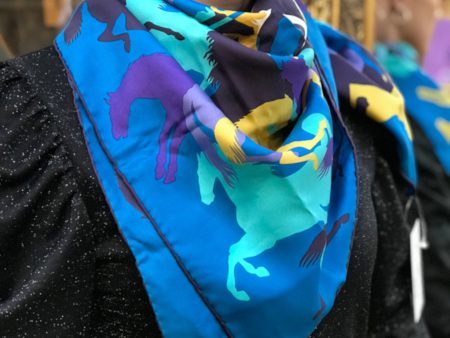 Hermès Blue Silk Scarf Fashion