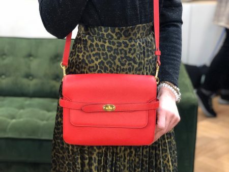 Mulberry Cherry Red Leather Crossbody - As Seen on Instagram Online now