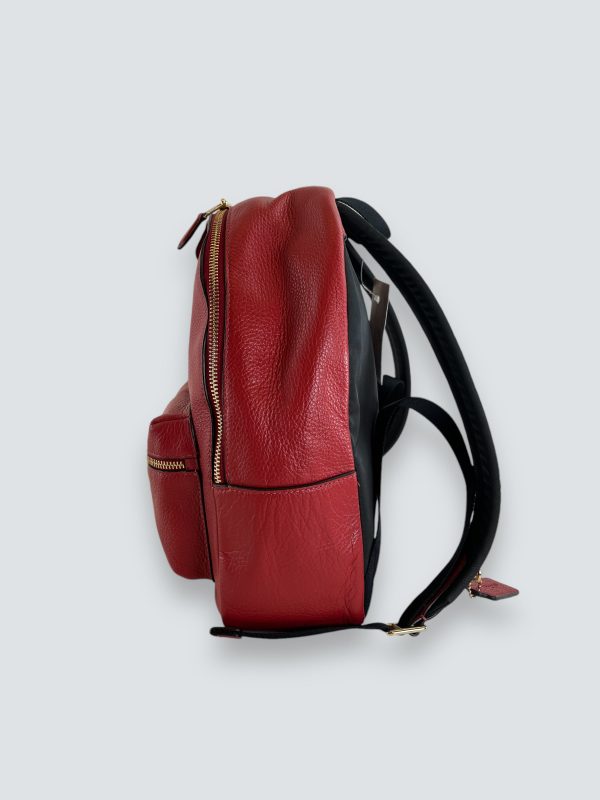 Coach Red Leather Backpack Online now