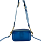 Marc by Marc Jacobs Blue Vinyl Snapshot Crossbody For Sale