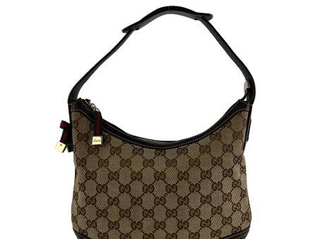 Gucci Monogram Canvas & Leather Vintage Hobo   Shoulder Bag For Discount