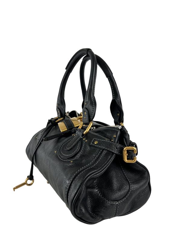 Chloe Black Leather Paddington Handbag For Discount