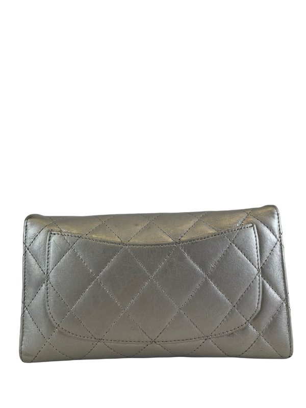 Chanel Silver Leather Wallet Sale