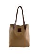 Mishnoc Brown Leather Tote Handbag Online Sale