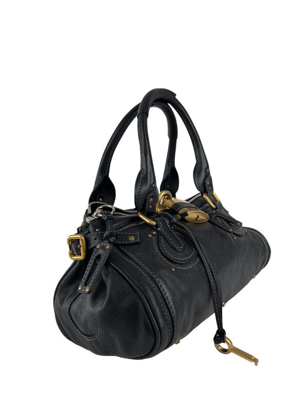 Chloe Black Leather Paddington Handbag For Discount