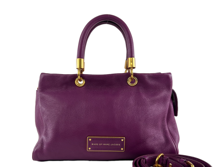 Marc by Marc Jacobs Purple Leather Tote Hot on Sale