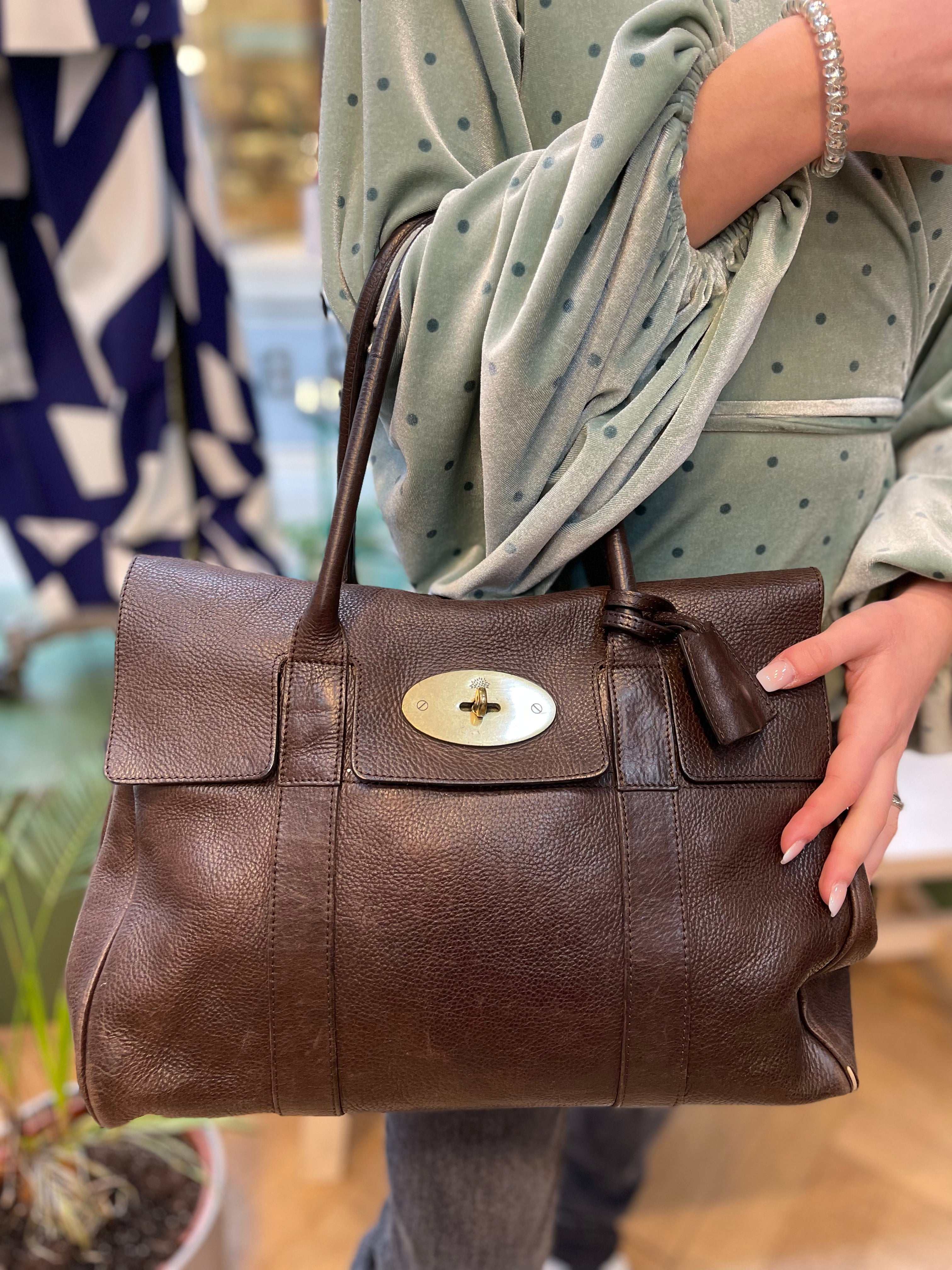 Mulberry Brown Leather  Bayswater  Handbag on Sale