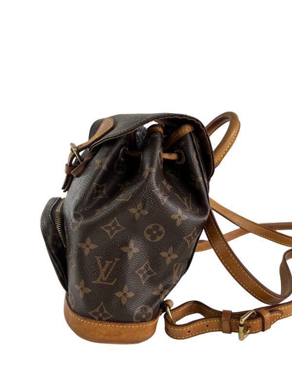 Louis Vuitton Monogram Canvas & Leather Mini Montsouris Backpack For Sale