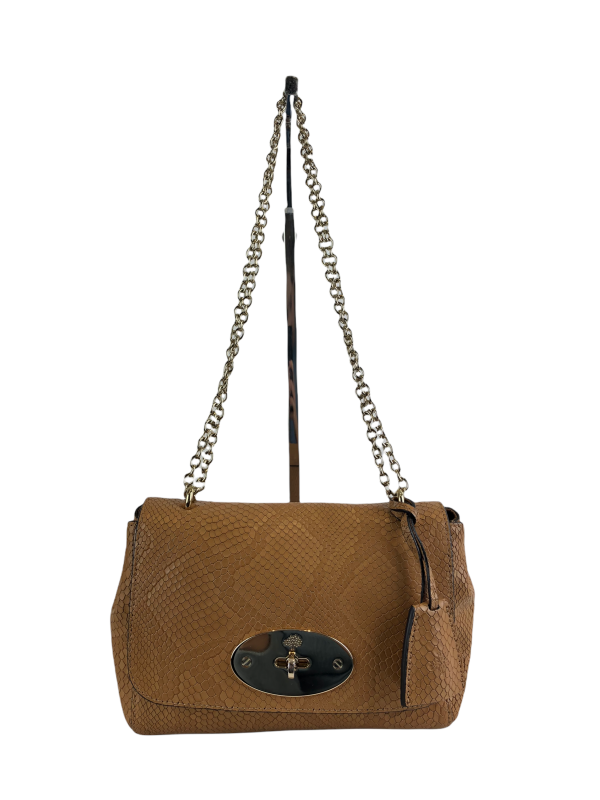 Mulberry Tan Leather Snake Print ‘Lily’ Crossbody Hot on Sale