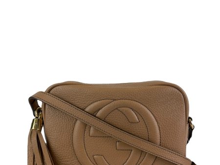 Gucci Caramel Grained Leather Disco Soho Crossbody Online Hot Sale