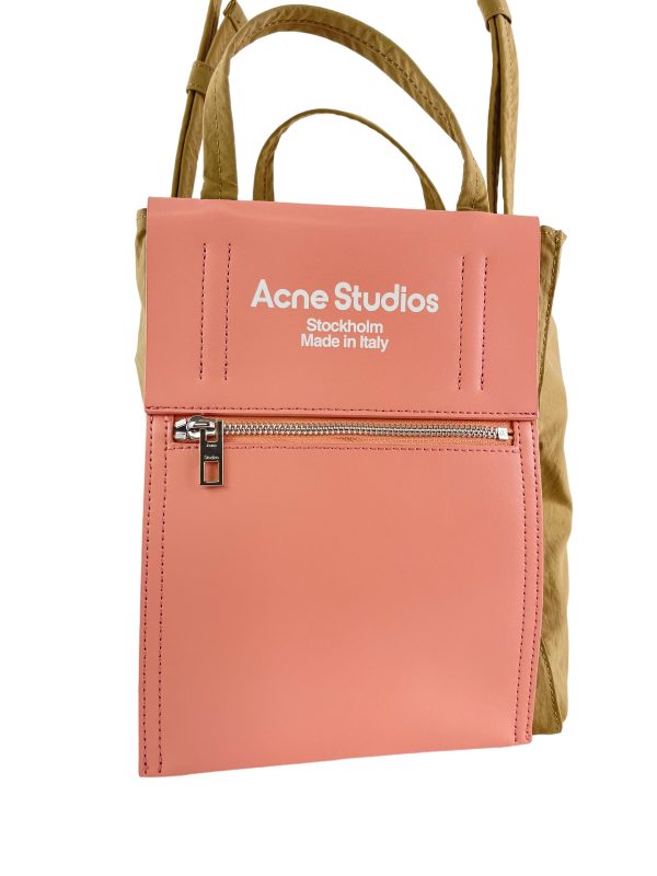 ACNE STUDIOS Baker Out Technical Nylon & Leather Small Tote Fashion