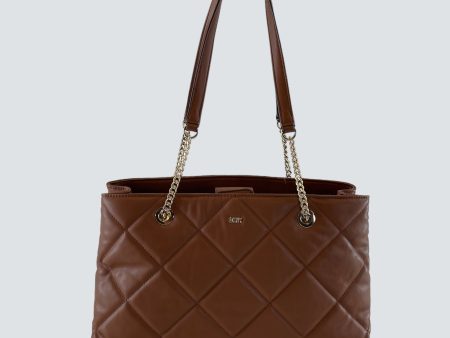 DKNY Tan Leather Tote on Sale