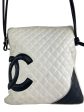 Chanel Large White Leather Cambon Crossbody Satchel Online Hot Sale