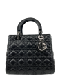 Christian Dior Black Lambskin Leather  Lady Dior  Tote Online Sale