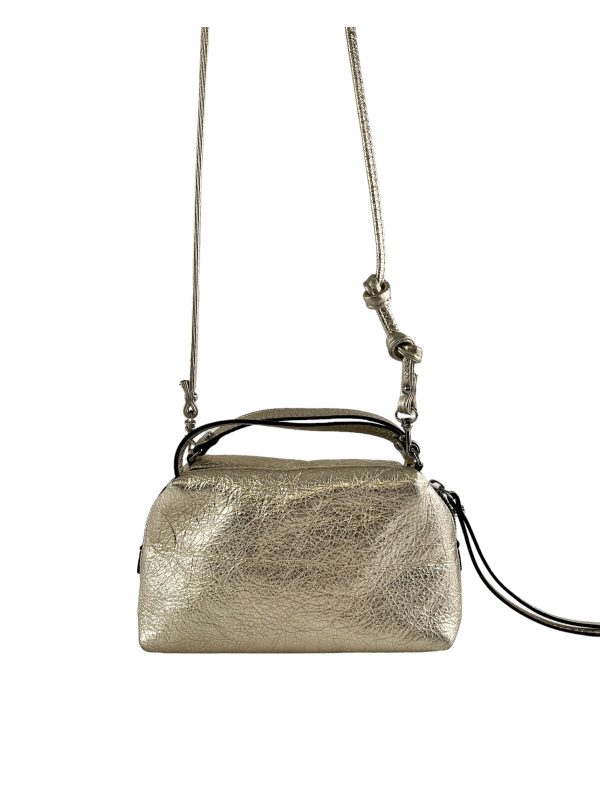 Gianni Chiarini Gold Metallic Leather Mini Crossbody Supply