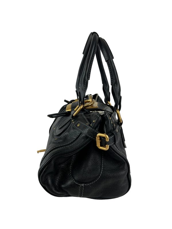 Chloe Black Leather Paddington Handbag For Discount