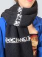 Chanel Black 100% Cashmere Scarf For Cheap