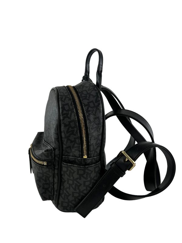 DKNY Grey Monogram Canvas Backpack Online now