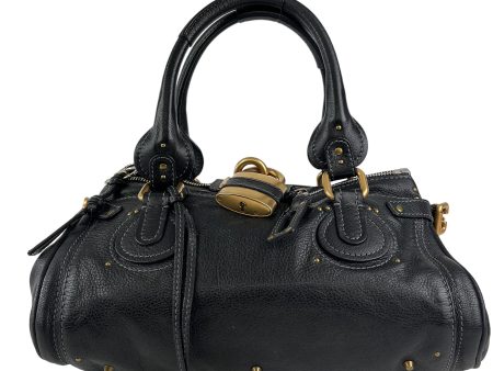 Chloe Black Leather Paddington Handbag For Discount