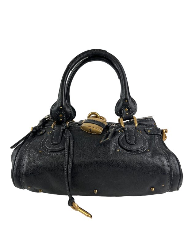 Chloe Black Leather Paddington Handbag For Discount