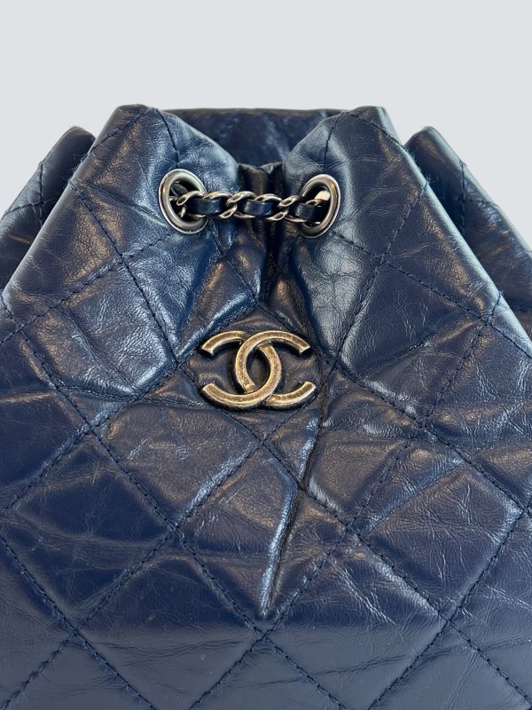 Chanel Navy & Black Lambskin Leather Backpack Online Hot Sale