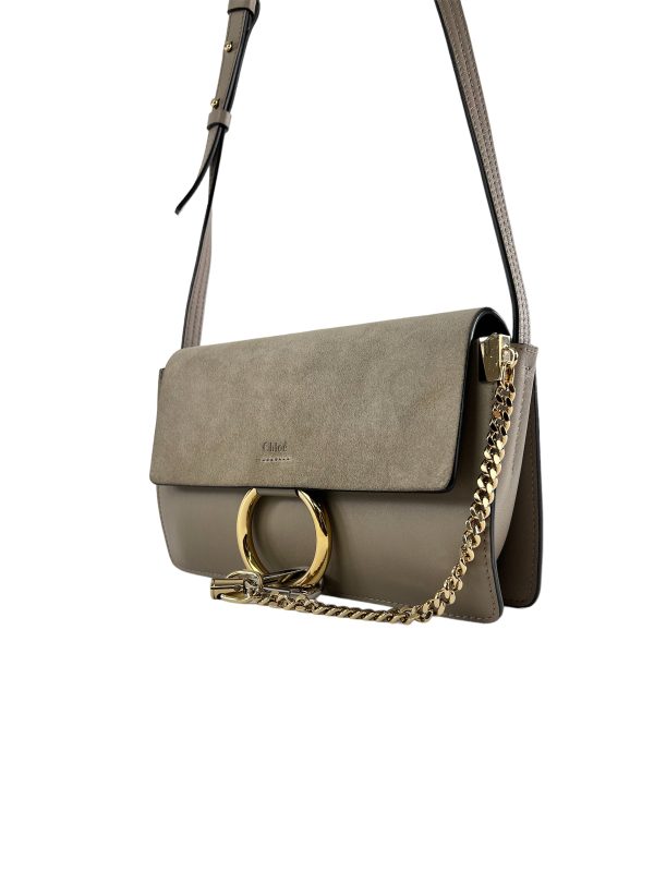 Chloe Grey Leather & Suede Faye Day Crossbody Online